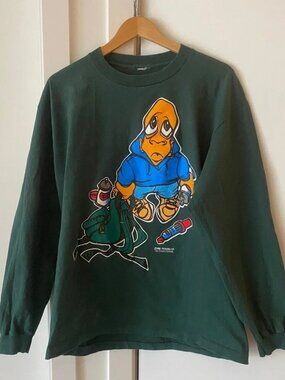VINTAGE 1993 ECHO UNLIMITED ECKO GRAFFITI HIP HOP LONG SLEEVE